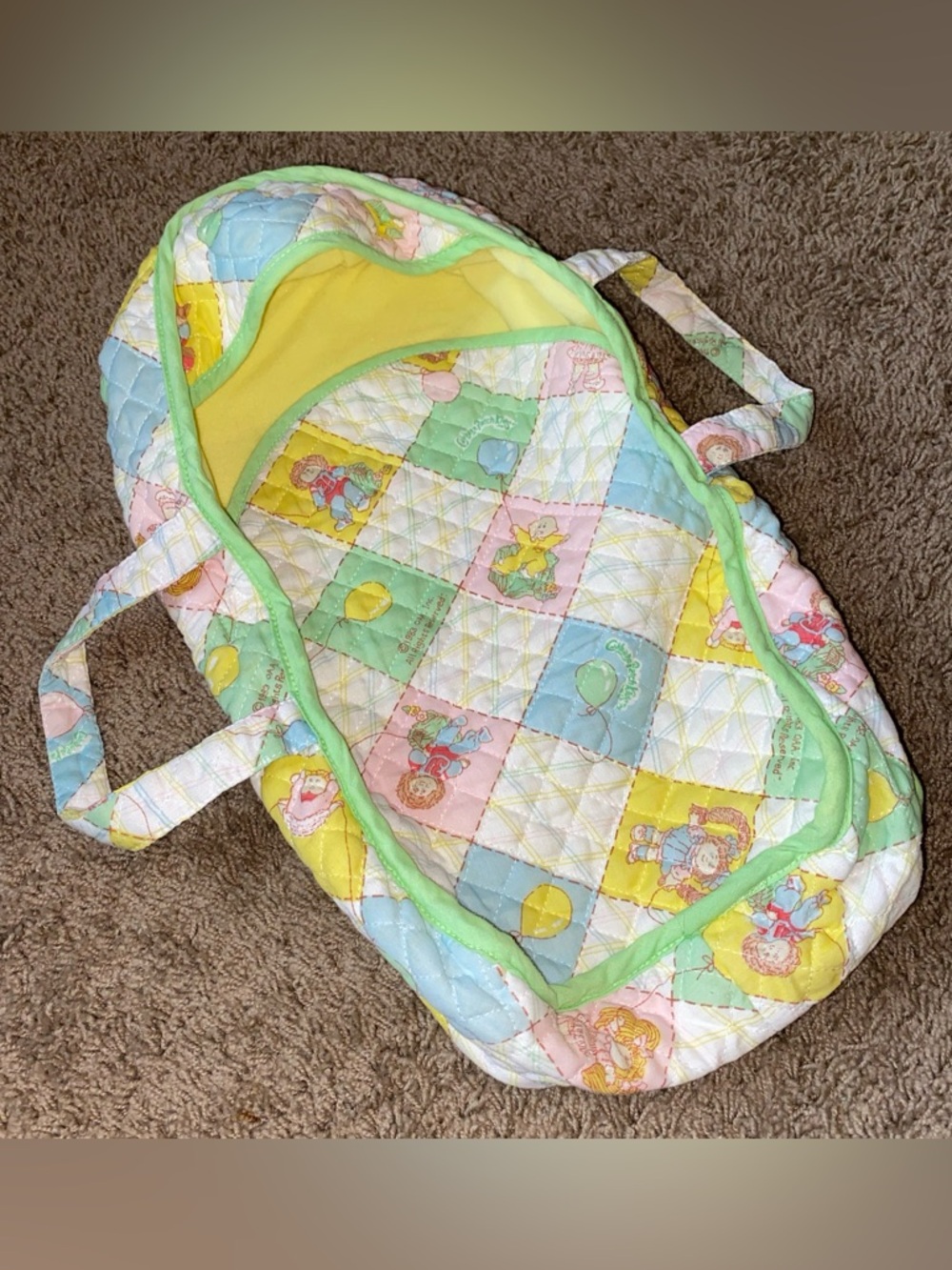Vintage Cabbage Patch Kids, Quilted DOLL CARRIER Coleco 1984